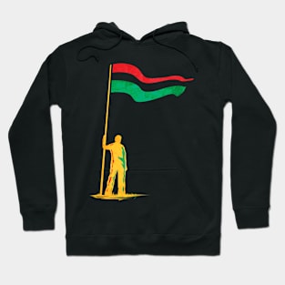 Human Waving With African Flag Freedom Day Juneteenth Hoodie